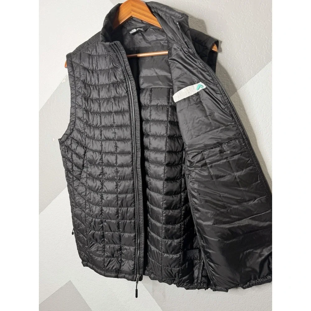 The North Face ThermoBall Quilted Vest Upstart Logo Black Men's Size Medium M